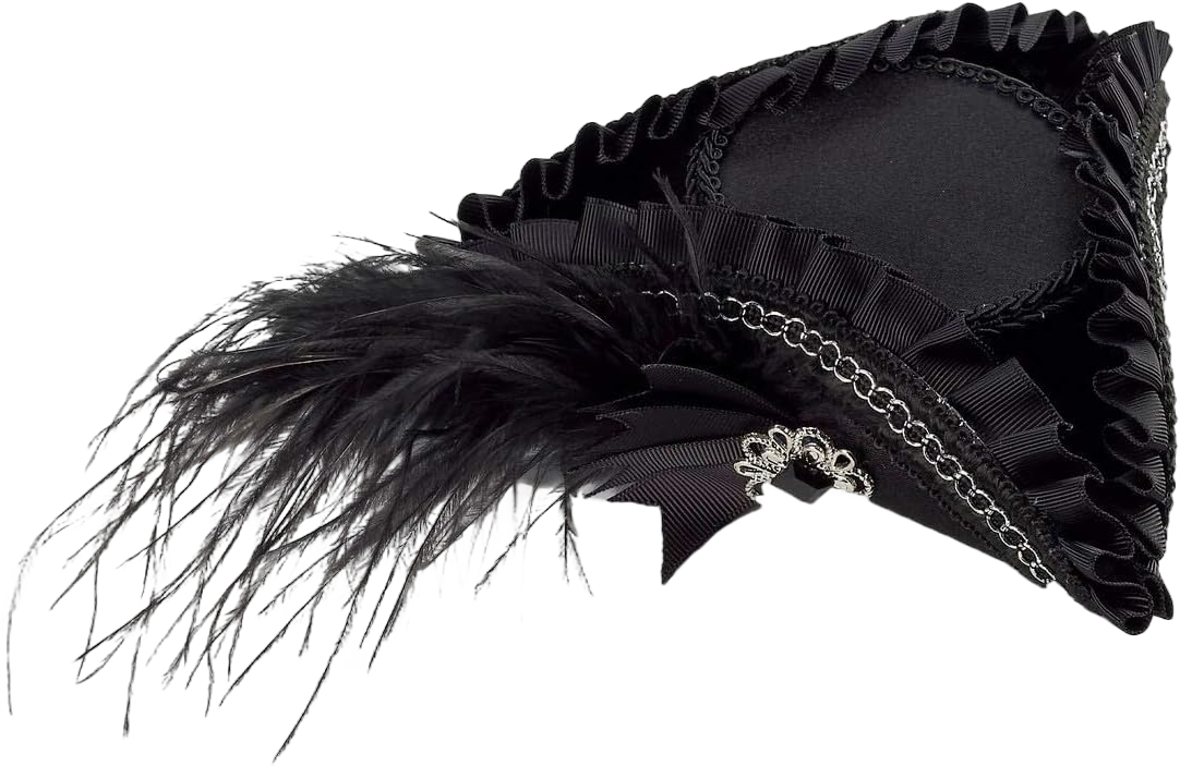 Forum Novelties Black Mini Pirate Tricorne Hat