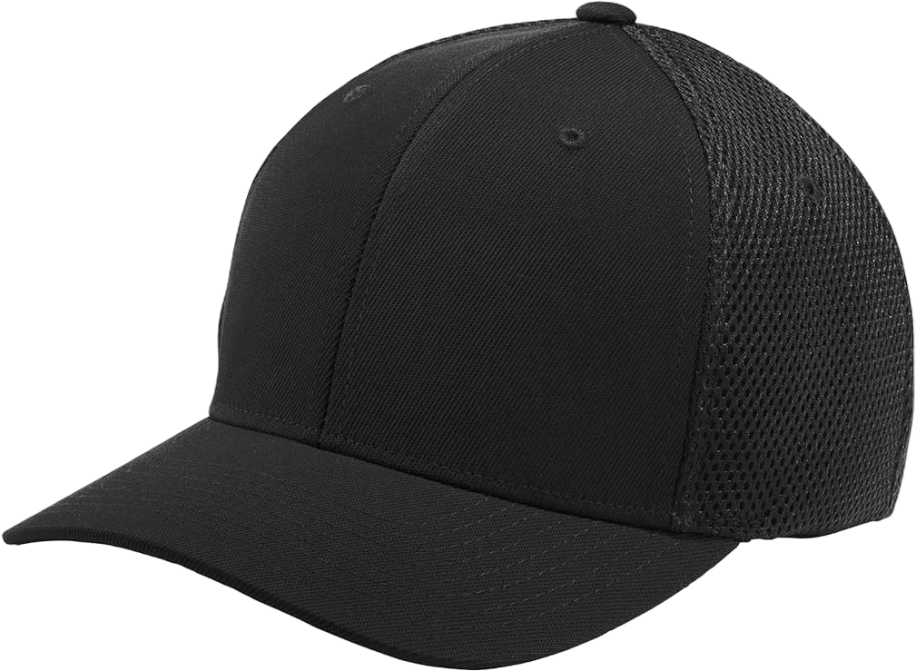 SPORT-TEK Men's Flexfit Air Mesh Back Cap Large-X-Large Black/ Black