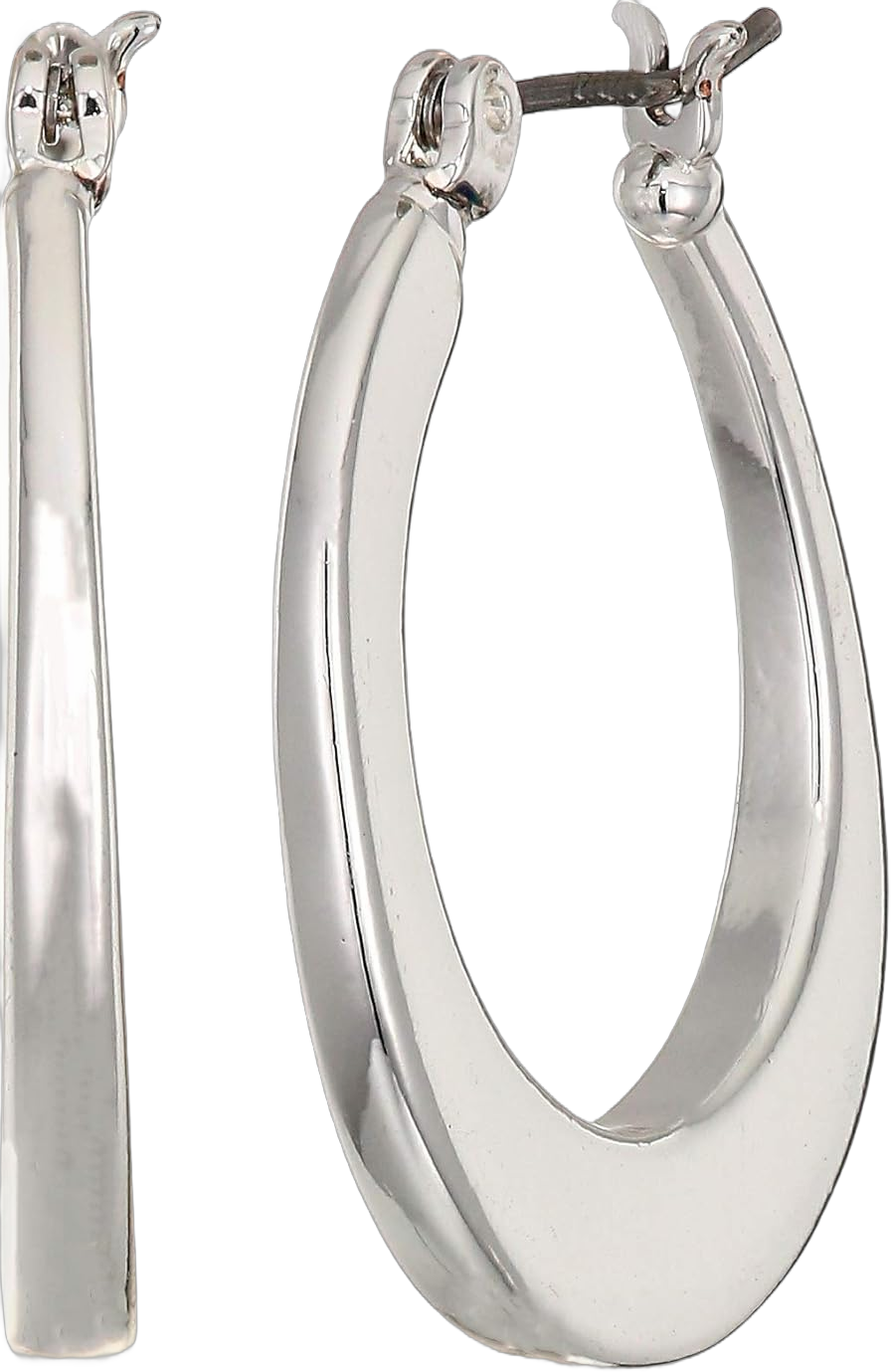 NINE WEST Women's Silver Hoop Earrings