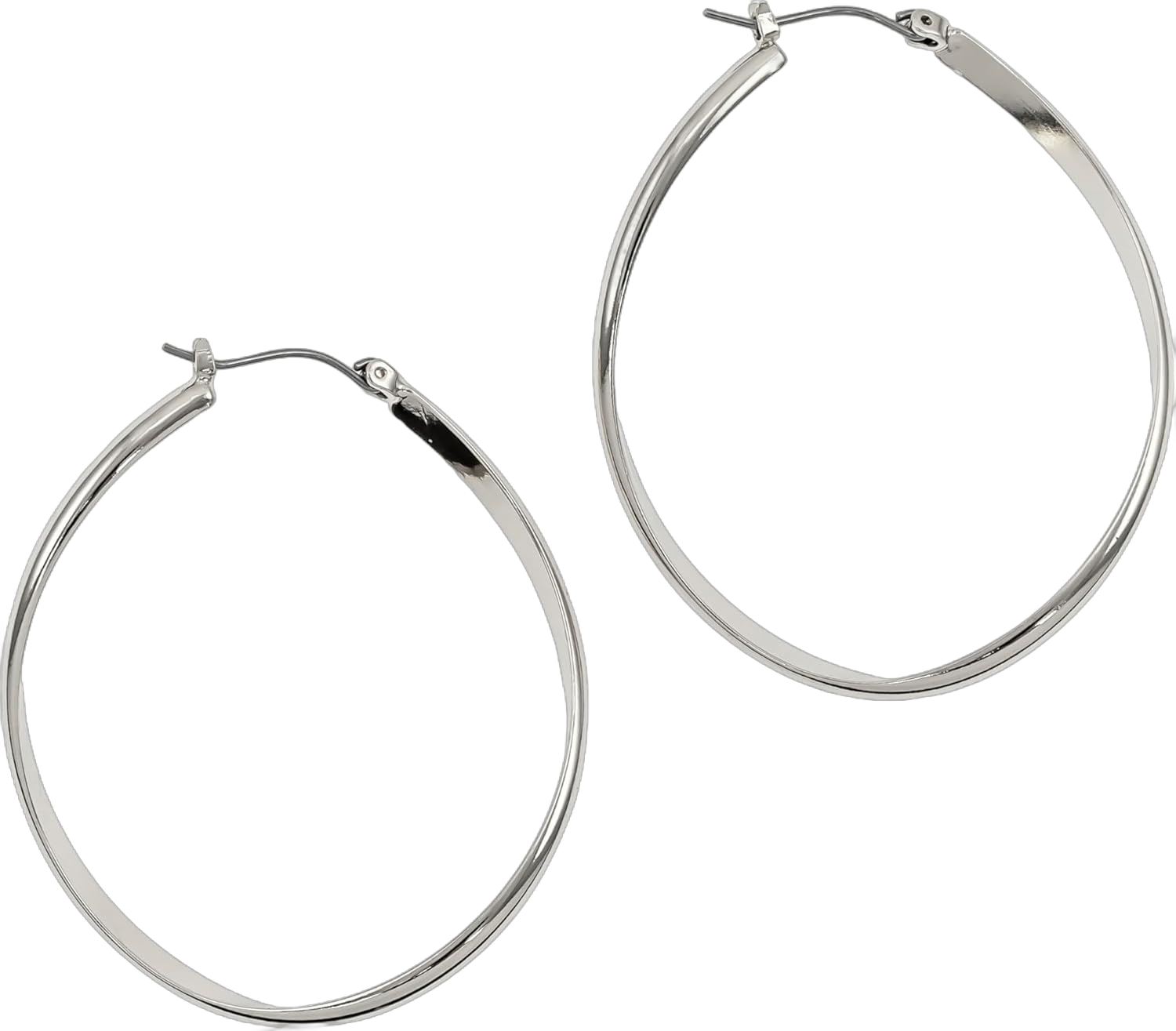 Jewelry Orbital Opulence Hoops, Elegant Women's Statement Earrings Silver