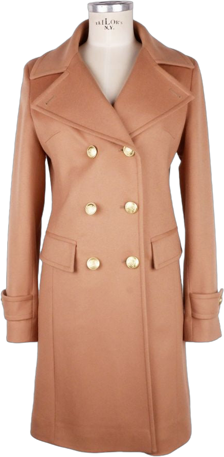 Made in Italy Beige Wool Women Coat