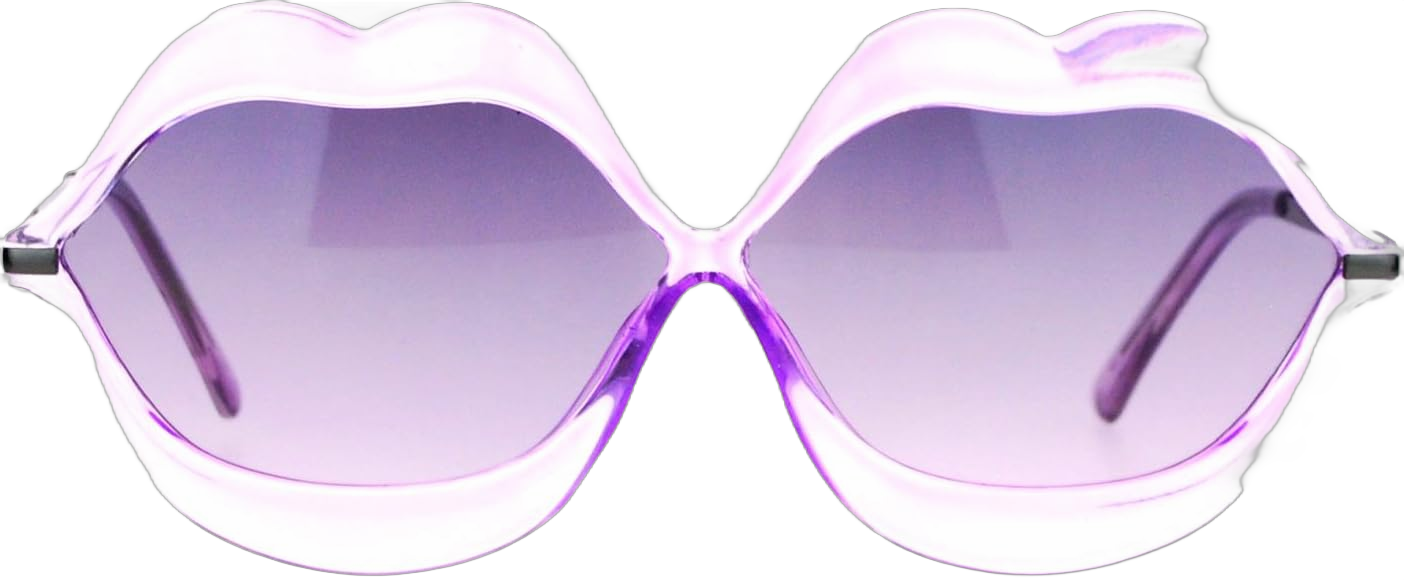 PASTL Cute Lip Shape Sunglasses Lips Kiss Womens Fashion Shades UV 400 Purple