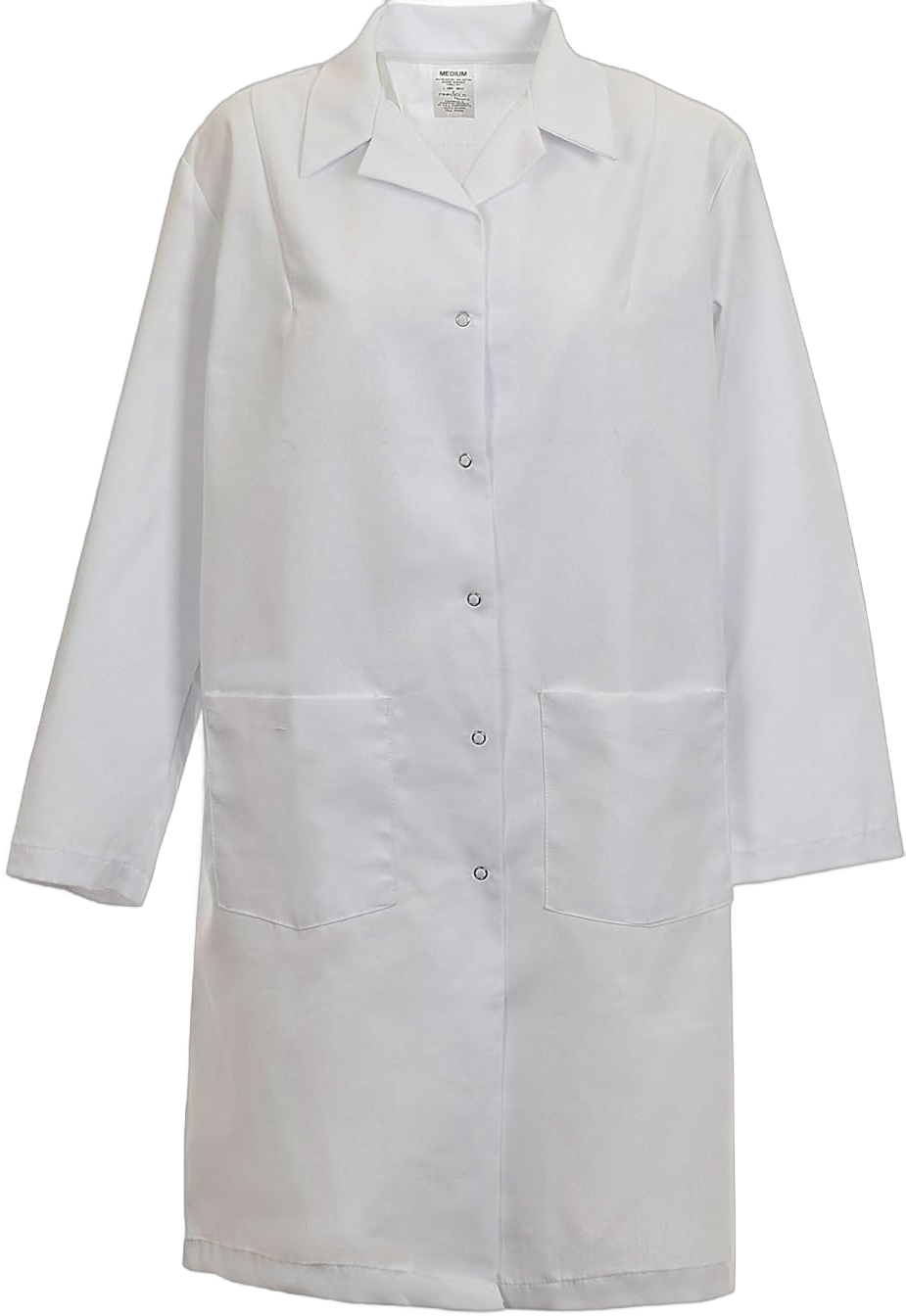 Pinnacle Health Women’s Gripper Snap Lab Coat L18F, White, Small