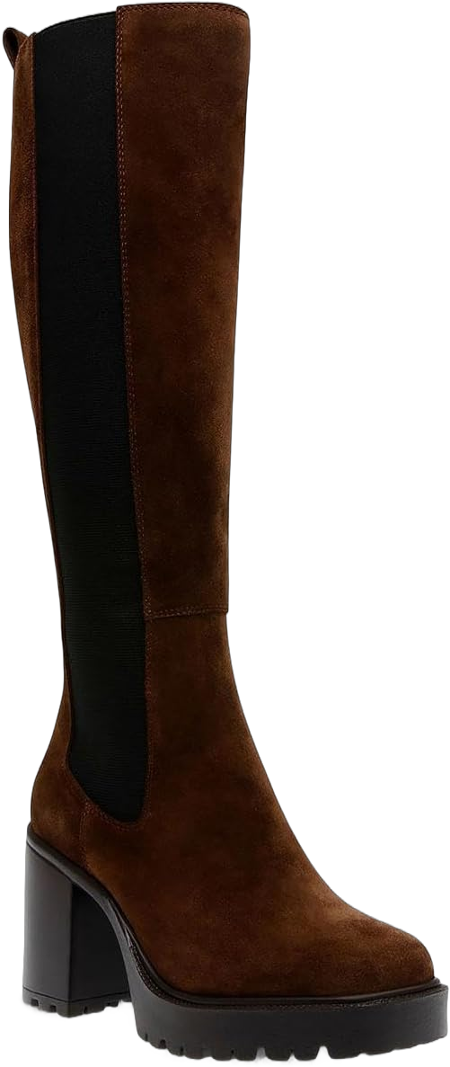 Steve Madden Women's Deegan Knee High Boot 10 Brown Suede