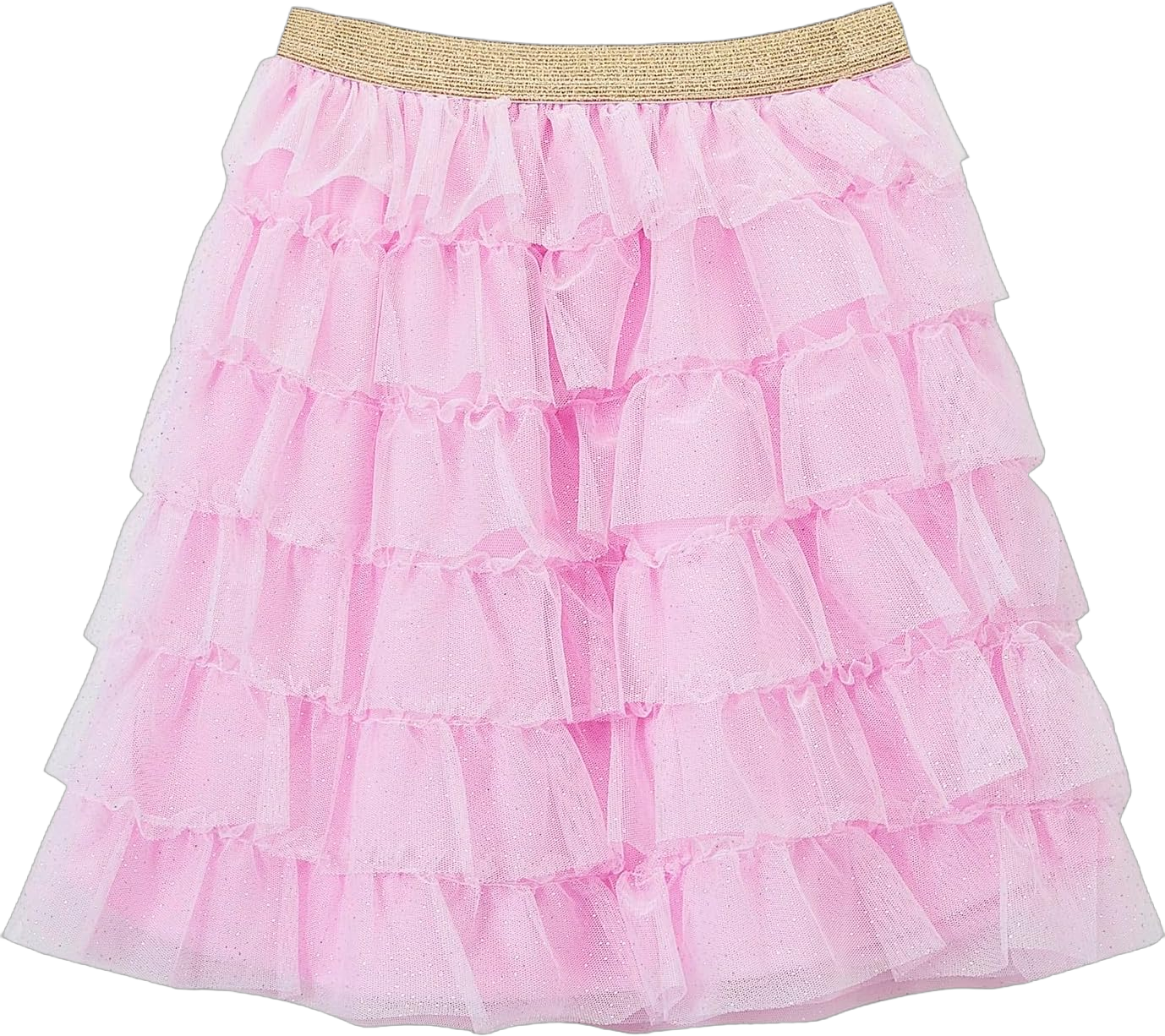 DaniChins Girl's Sparkle Tutu Skirt Ruffle Tulle Princess Skirt for Little Girl 7 Lt. Rose