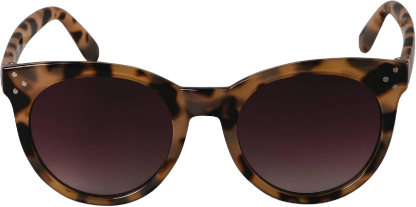 Women&#39;s Tortoise Shell Plastic Round Sunglasses - A New Day&#8482; Tan