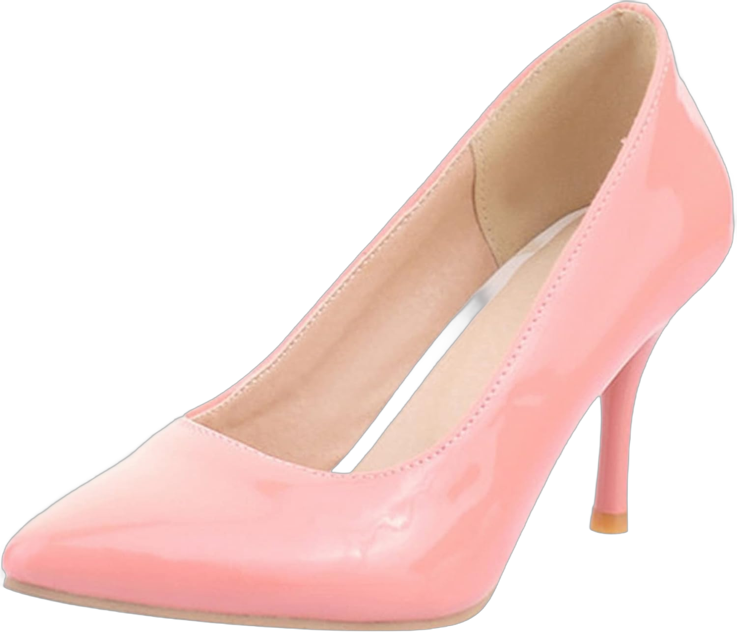 Lizoleor Women Pointed Toe Dress Slip On Party Stiletto Heels Pumps 8 Pink