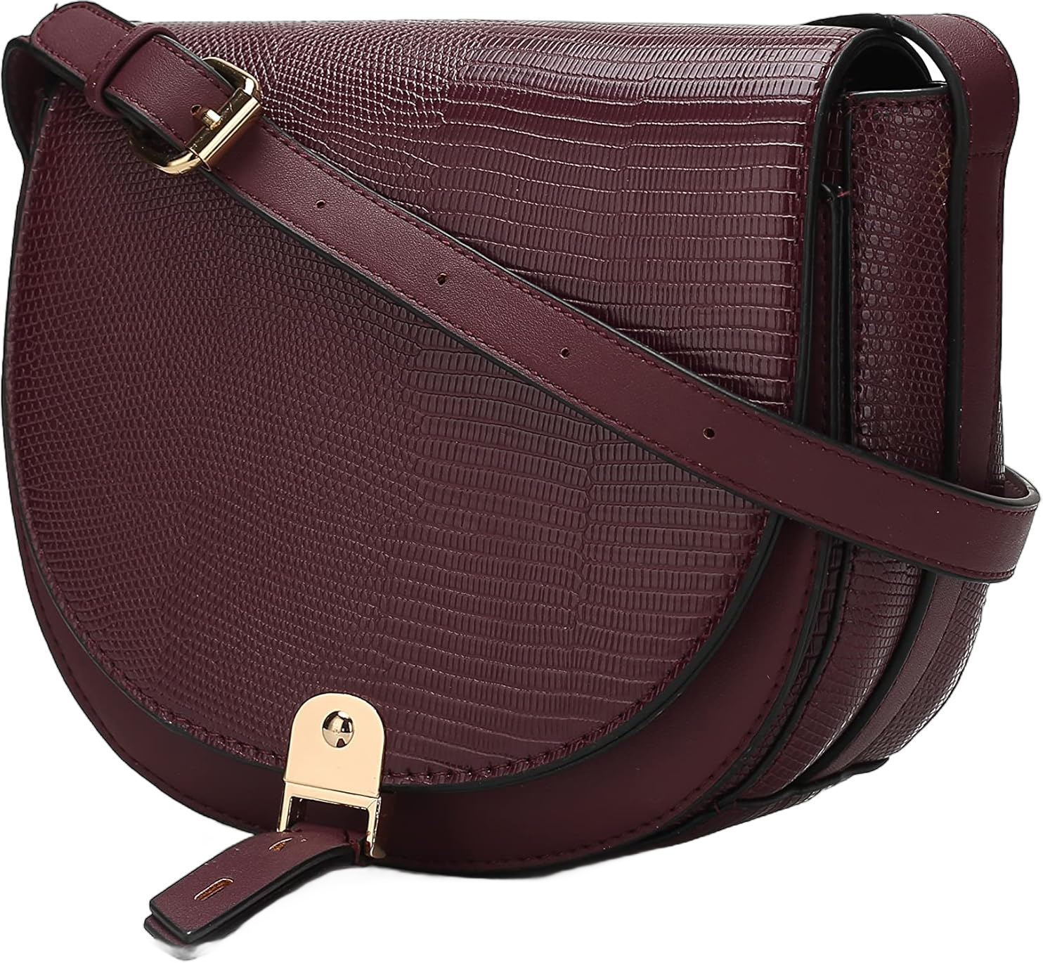 MKF Collection Shoulder Bag for Women, Vegan Leather Crossbody Handbag Purse Adalyn Burgundy