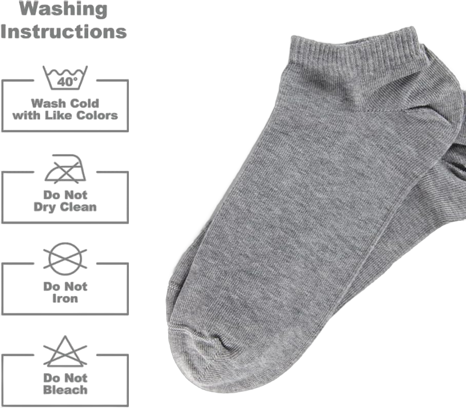 12 Pairs Seamless Socks Ankle Low-Cut for Men, Women With Mesh Laundry Bag 5-8 White