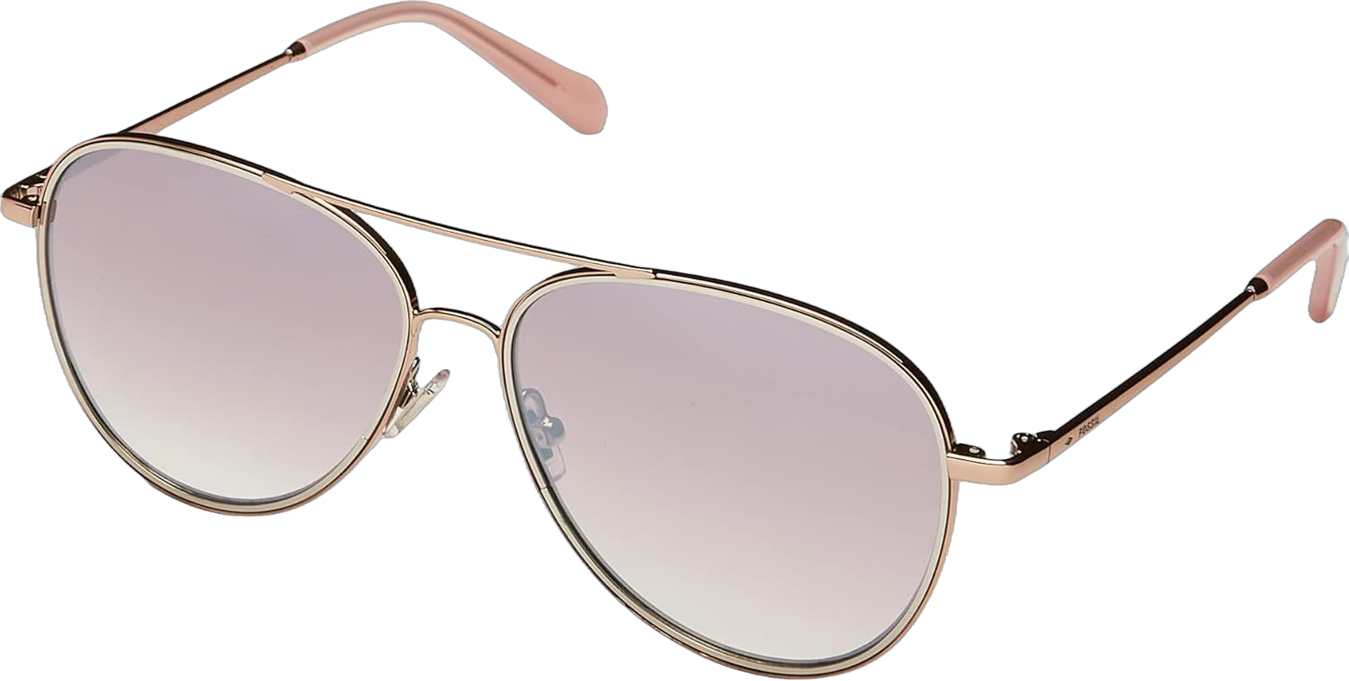 Fossil Women's Female Sunglass Style Fos 2096/G/S Aviator Rose Gold 57 Millimeters