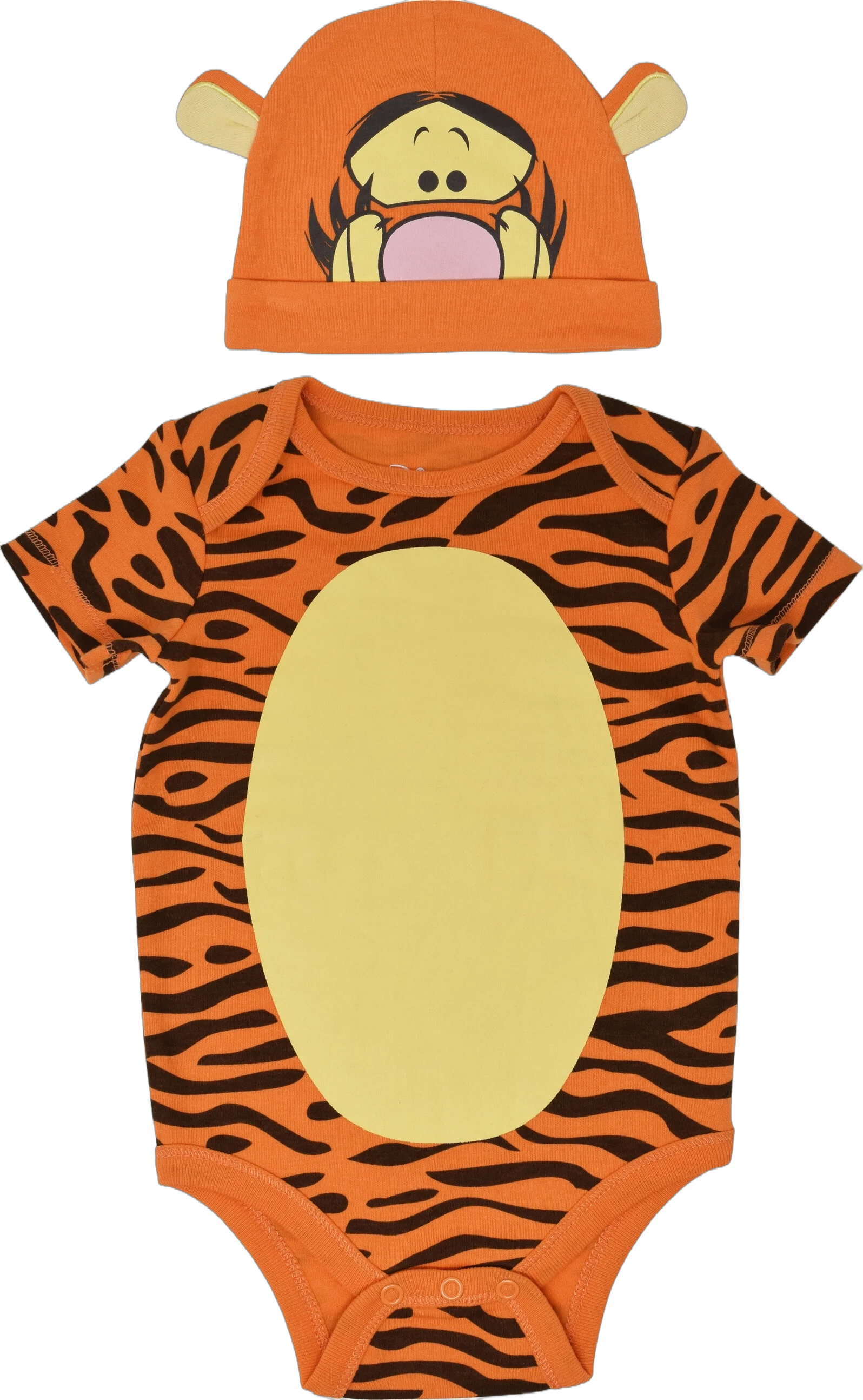 Disney Winnie the Pooh Tigger Infant Baby Boys Cosplay Bodysuit and Hat Set Newborn to Infant