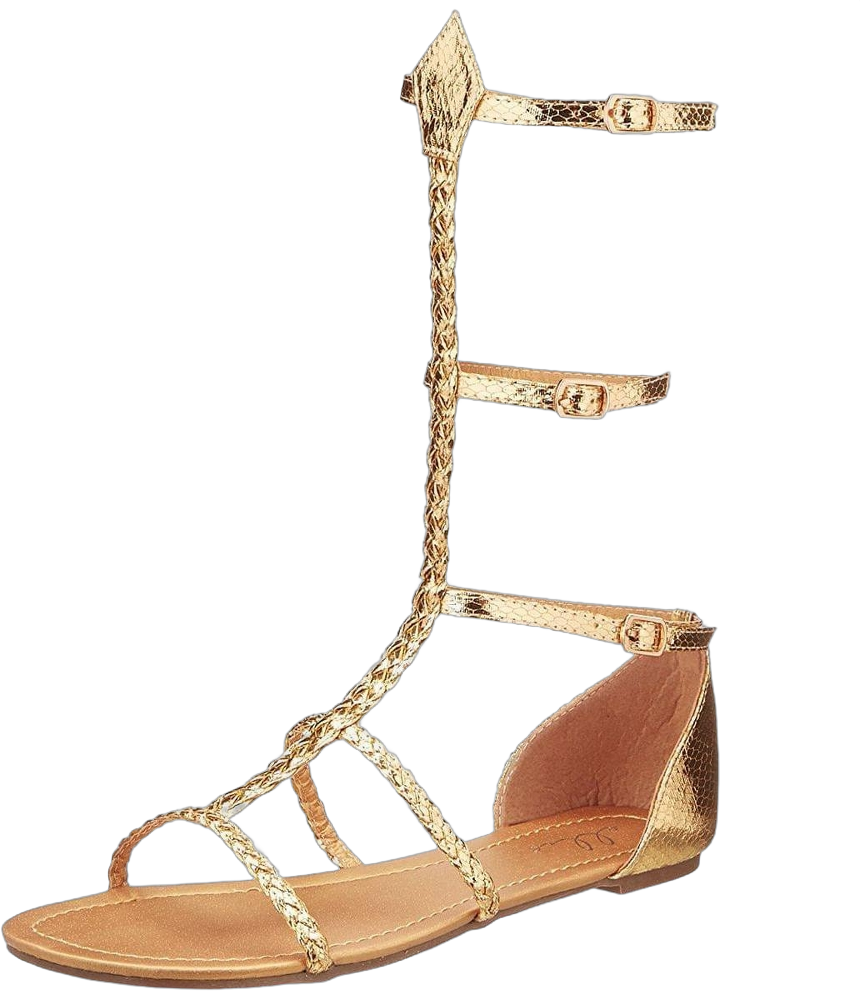 Ellie Shoes Cairo Gladiator Women's Costume Sandals, Gold: Size 10