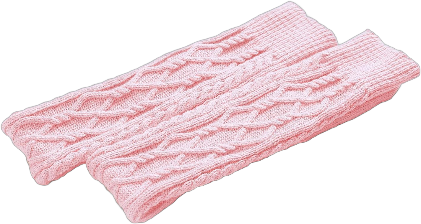 SherryDC Women's Cable Knit Thigh High Boot Socks Extra Long Winter Stockings Leg Warmers One Size Light Pink