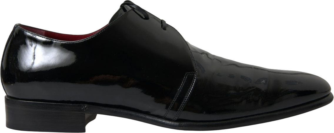 Dolce & Gabbana Elegant Black Patent Leather Formal Men's Shoes