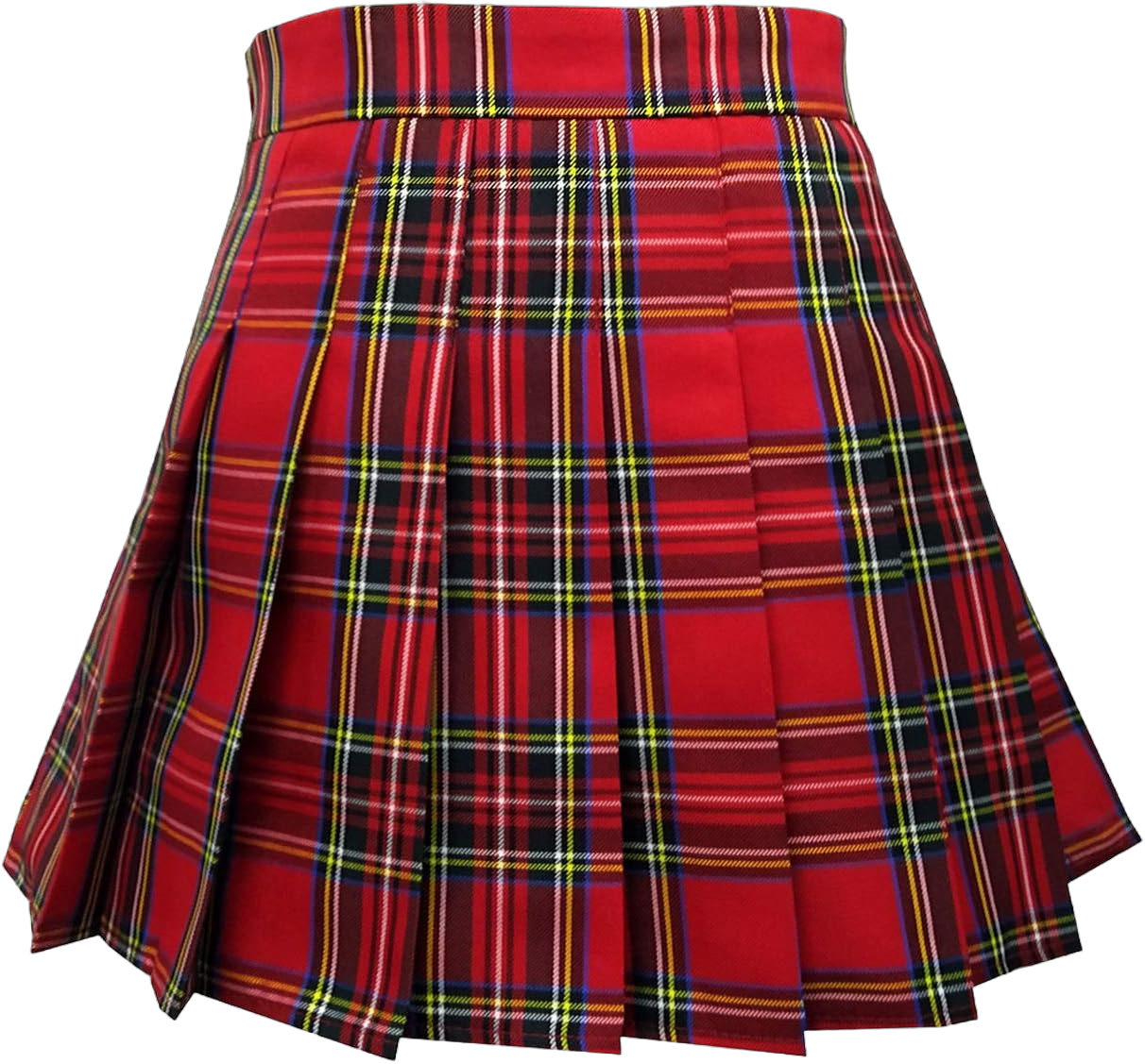 TONCHENGSD Women's High Waist Pleated Mini Skirt Skater Tennis Skirt X-Small Red Plaid 01