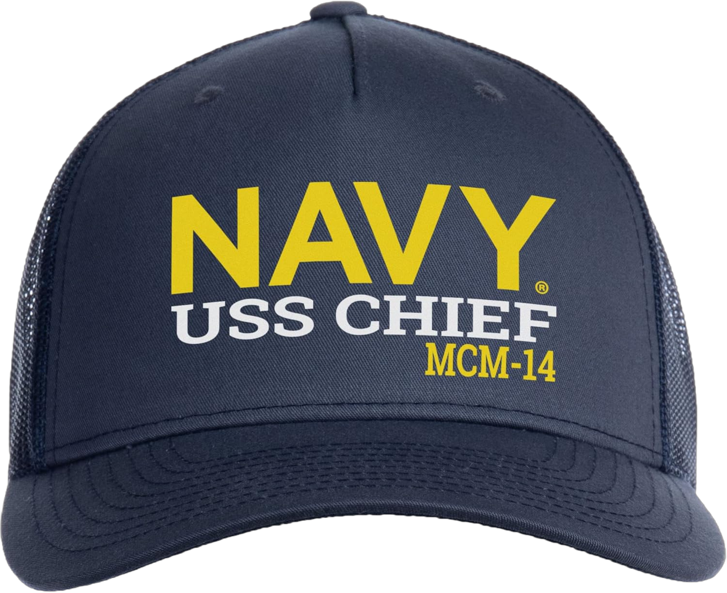 Navy Hat | United States Military Naval Pride Sailor Baseball Cap for Men Women Uss Chief High Profile (Trucker)