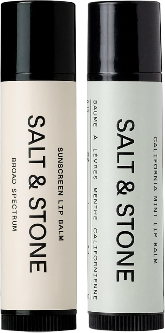 SALT & STONE Lip Balm Duo for Women & Men - California Mint Lip Balm & SPF 30 Sunscreen Lip Balm (2 Pack) | With Shea Butter, Vitamin E & Jojoba Oil | Cruelty-Free, Gluten-Free