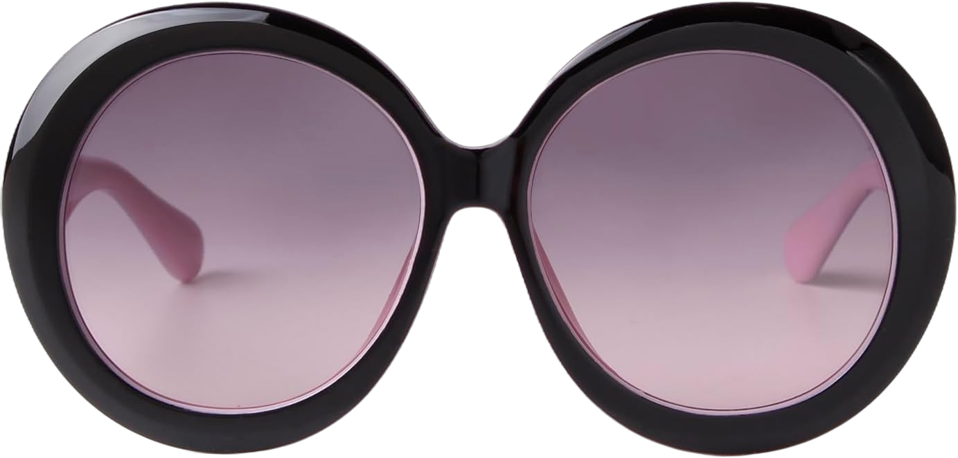 ADE WU Oversized Round Sunglasses for Women Vintage 60s 70s Big Frame Shades UV 400 Protection Sun Glasses Trendy Pink