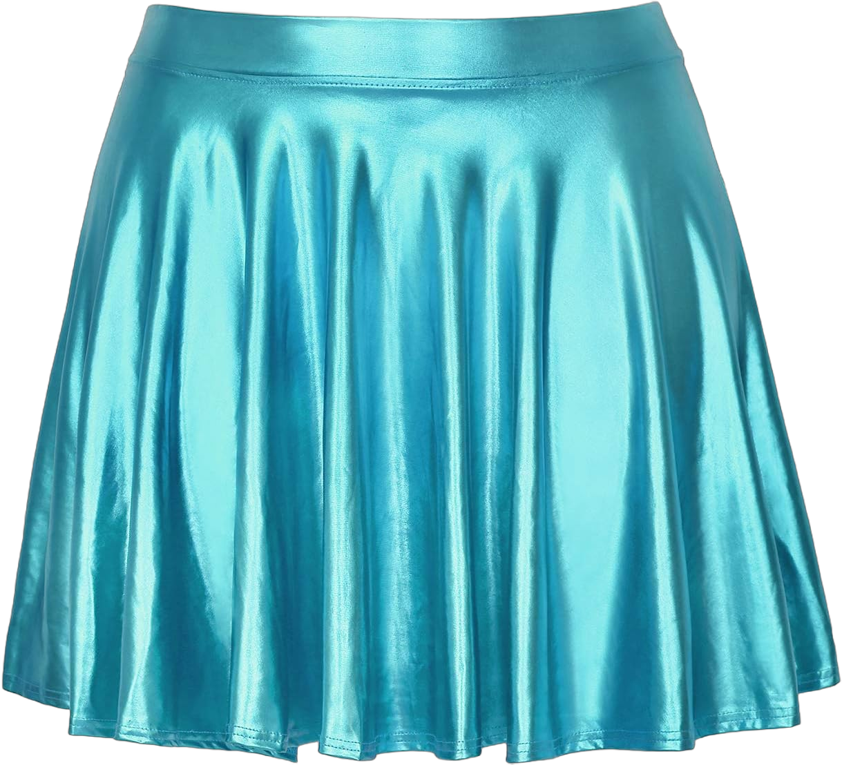 HDE Women's Casual Fashion Flared Pleated A-Line Circle Skater Skirt Small Teal