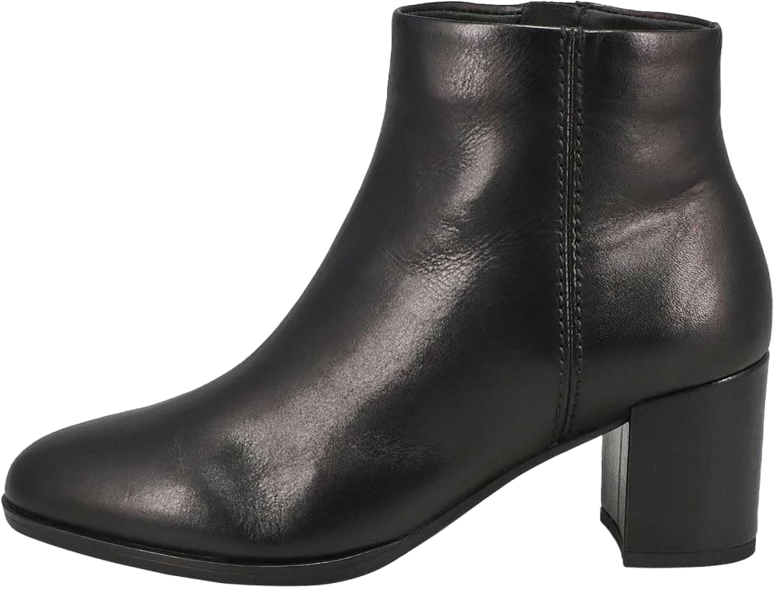 Clarks Women's Freva 55 Zip Ankle Boot 5.5 Black Leather