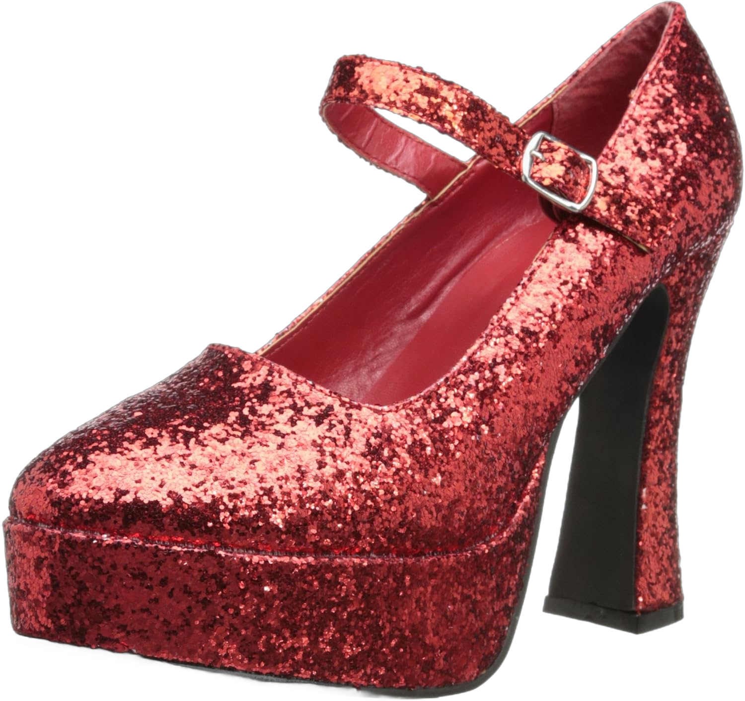 Ellie Shoes Women's 557-Eden-G Platform Pump 8 Red Glitter