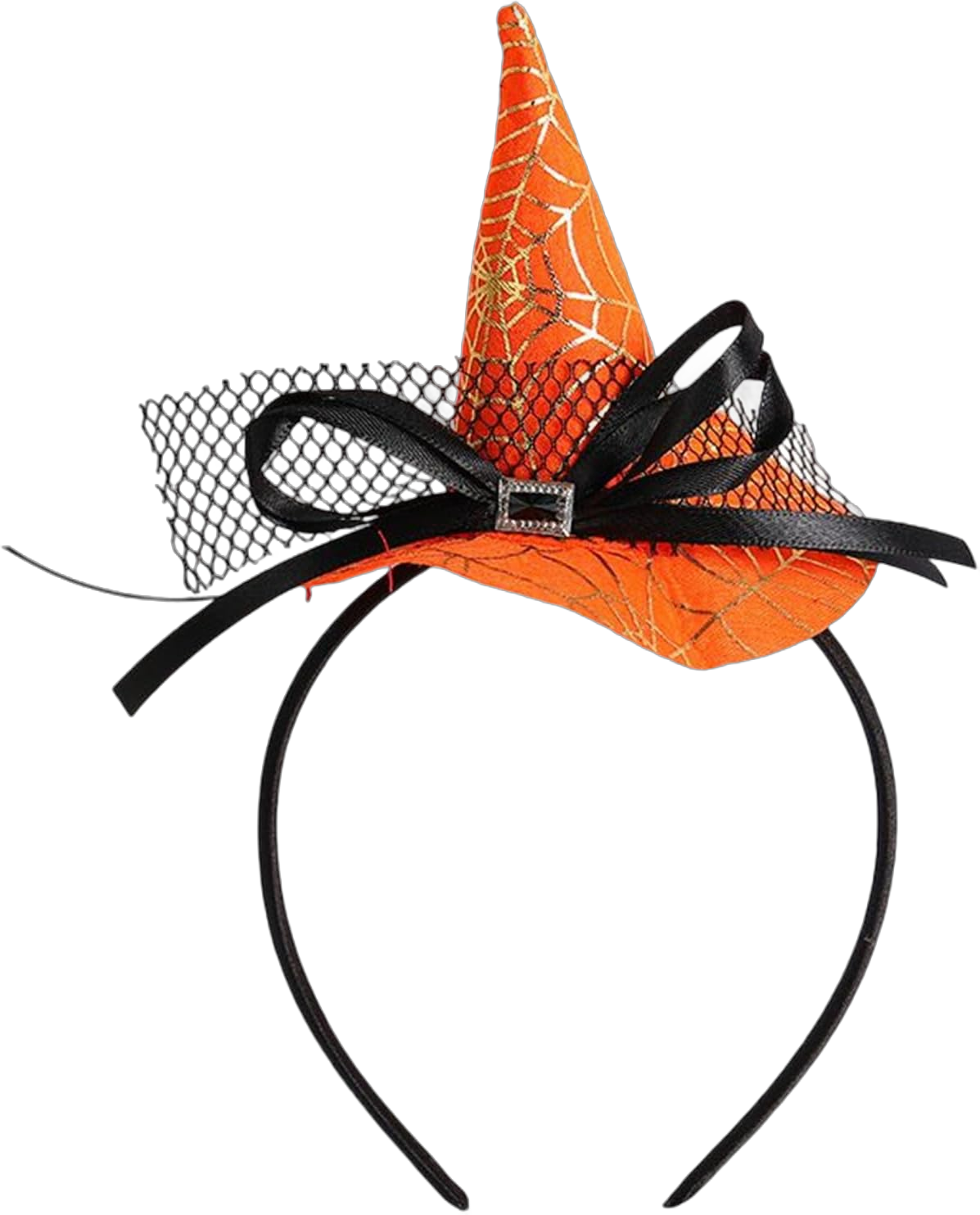 Halloween Headbands for Women Kids Witch Hat Hairbands Spiderweb Witch Hair Hoop Style D