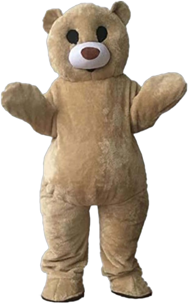 Plush Fur Suit Dancing Bear Mascot Costume Full Body Adult Size Animal Fancy Dress Carnival Outfits XL(180cm-190cm)