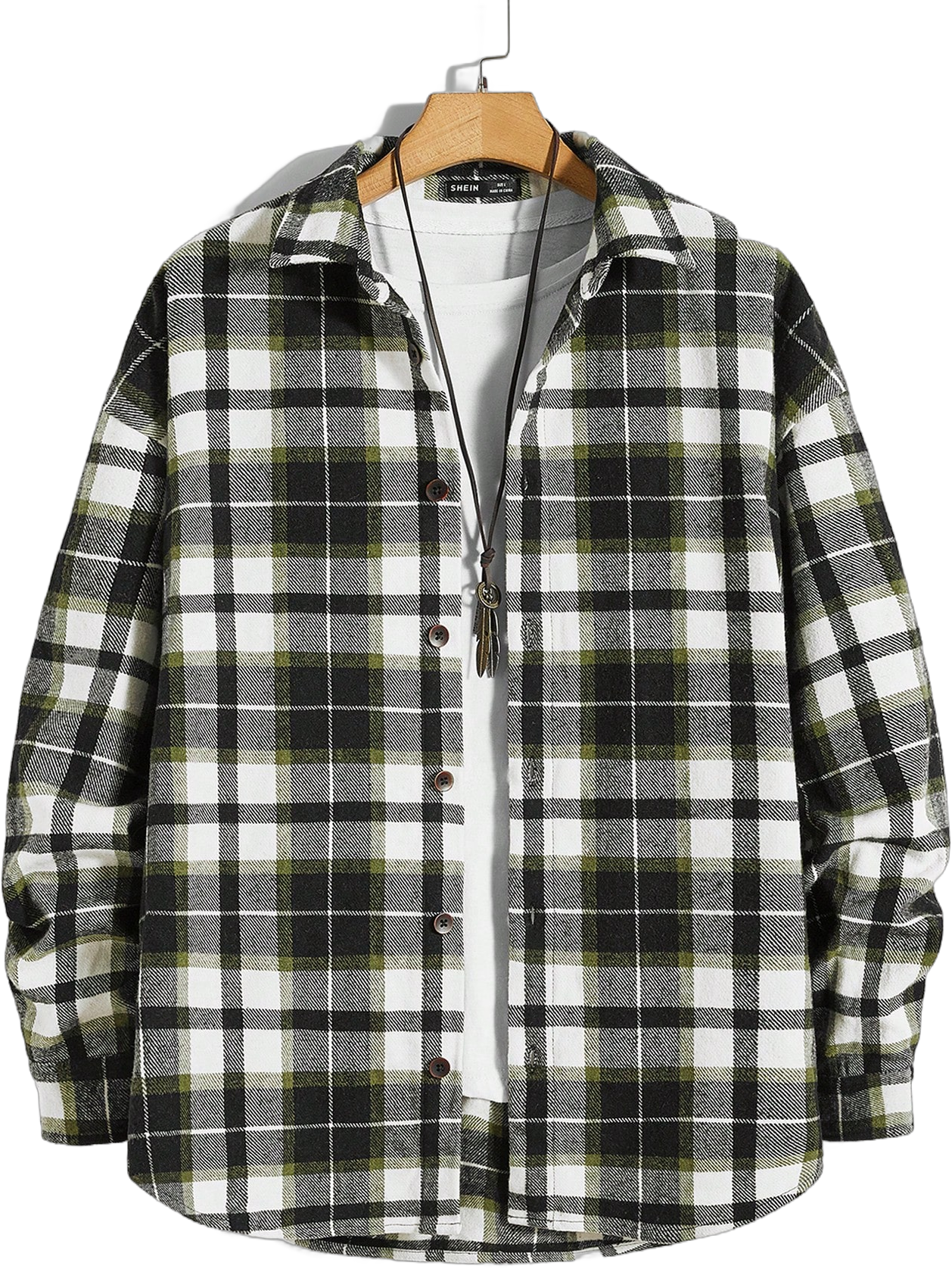 Manfinity Hypemode Men's Plaid Button Up Oversized Shirt