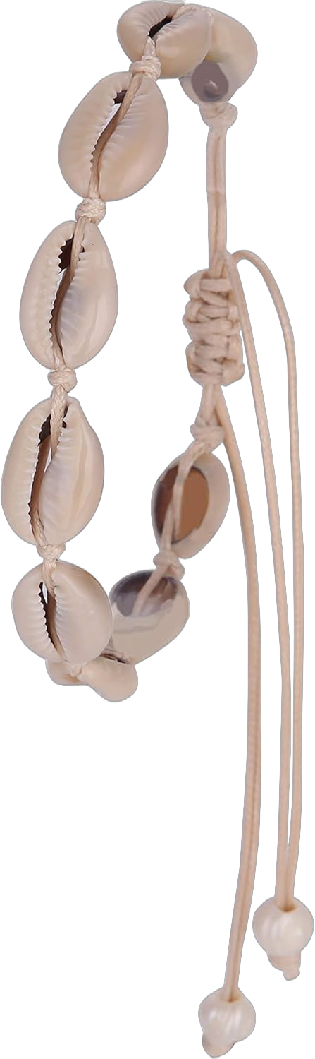 Natural Cowrie Shell Earring for Women with Bohemia Style for Summer Beach Grey Anklet