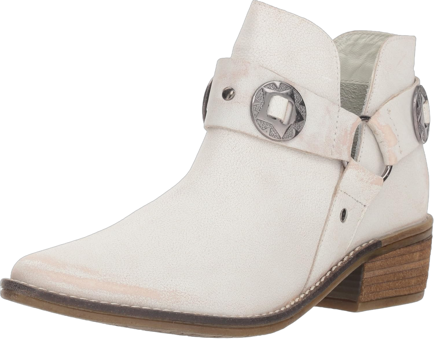 Chinese Laundry Women's Austin Ankle Boot 7.5 White Leather