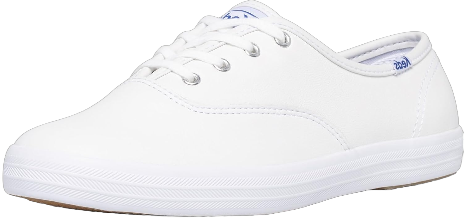 Keds Women's Champion Leather Lace Up Sneaker 8.5 White Leather