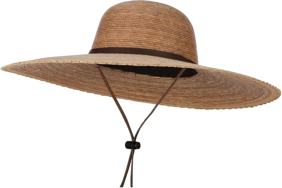 Women's Palm Straw Extra Wide Brim Sun Hat One Size Dark Palm