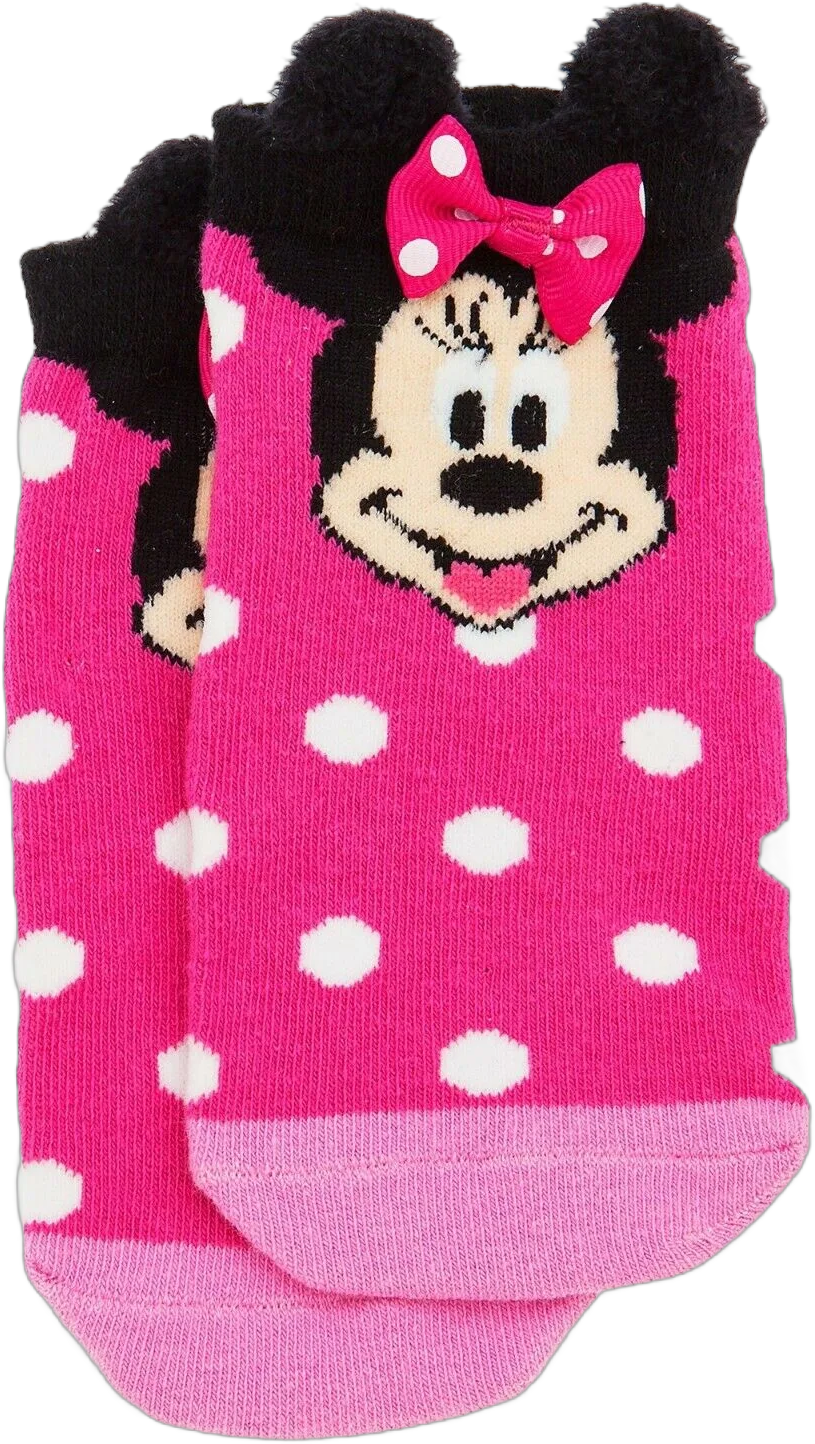 Disney Store Minnie Mouse Pink Polka Dot Ankle Socks Kids Girls Size S 5-9