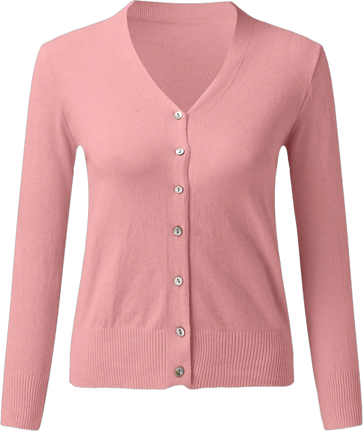 Aayomet Sweater Cardigan Women Womens Long Sleeve Cardigans Lightweight Ribbed Neckline Soft Knit Cardigan Sweater with Buttons,Pink XXL