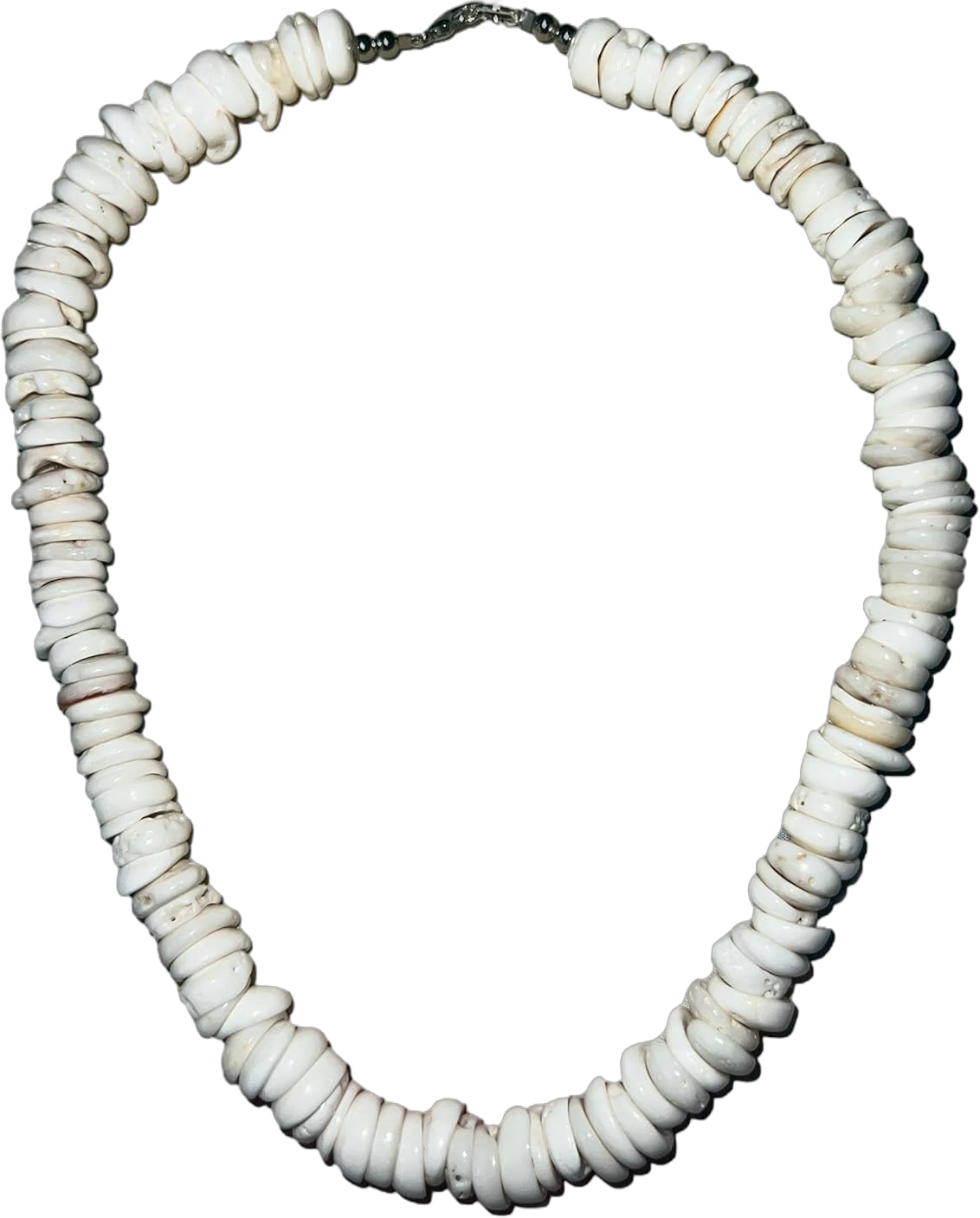 Native Treasure Mens and Womens Summer Beach Surfer Necklace From the Philippines, Genuine Natural Puka Shells 20 inch