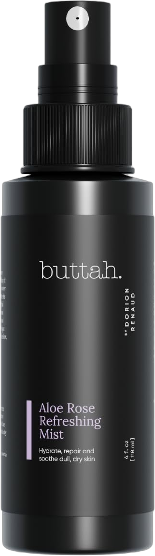 Buttah Skin by Dorion Renaud Aloe Rose Refreshing Mist 4oz - Hydrating Rose Water Face Spray - Refreshing Aloe Facial Mist - Naturally Based Skin Care for Men & Women - Black-Owned Skincare