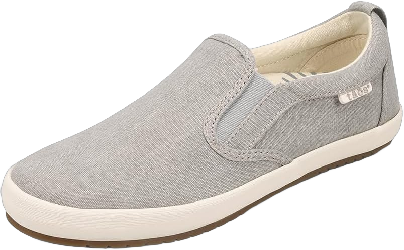 Taos Women's Dandy Sneaker Slip On 7.5 Grey Washed Canvas