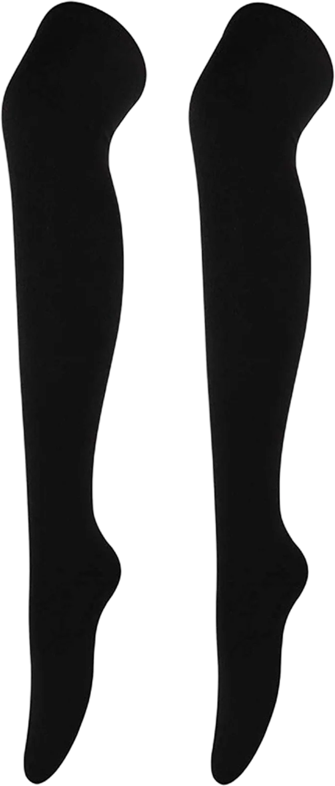 Labakihah long socks for women 1 Pairs Women's Fashion Solid Color Over The Knee Long Socks High Socks Black