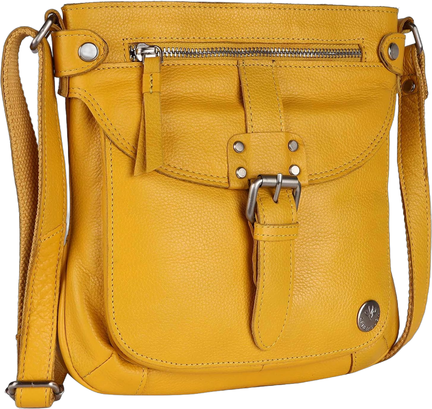 Real Leather Soft Small Womens Crossbody Handbags & Purses - Premium Sling Crossover Shoulder Bag Mellow Yellow