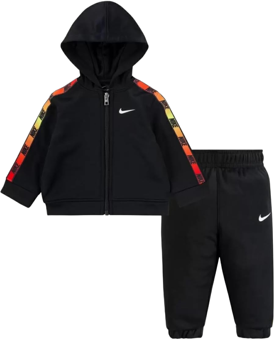 Nike Toddler Boys Therma Fleece Full Zip Hoodie & Jogger Pants 2 Piece Set (B(76F436-023)/R, 4T)