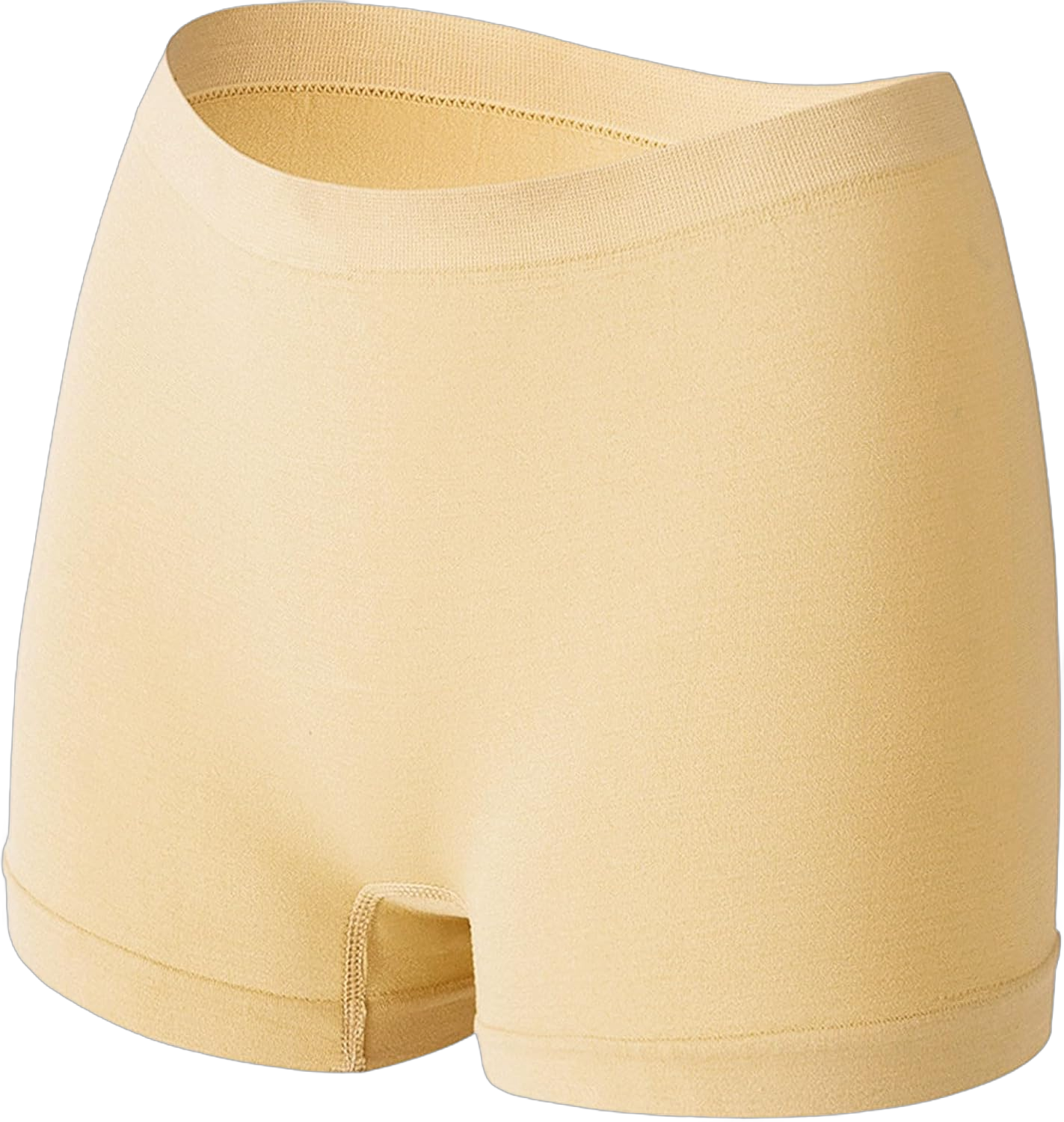 Womens Seamless Micro Shorts Squat Proof Comfy Yoga Shorts Solid Plus Size Boxer Bottom Shorts Basic Lounge Shorts Beige Small