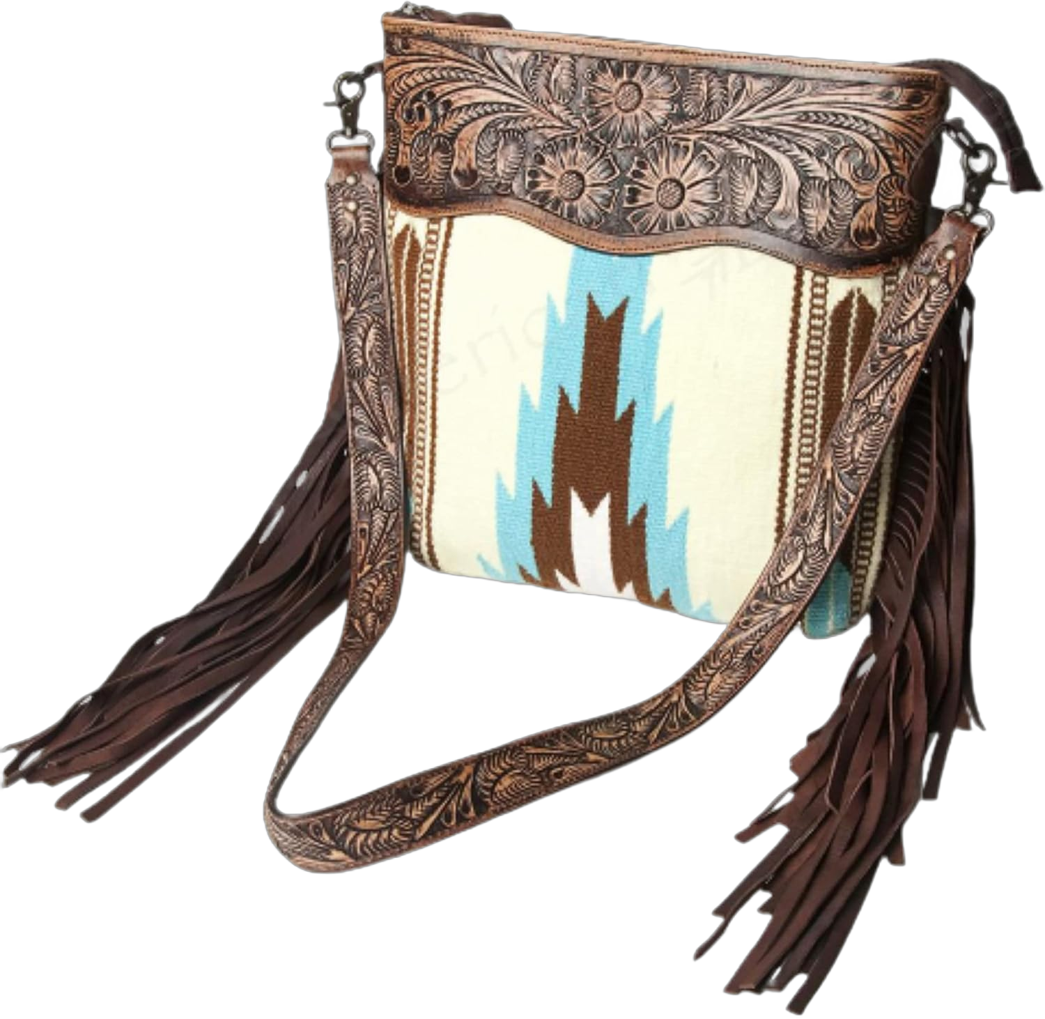 American Darling Western Leather Handbag Fringe Purse for Women Large Cross Body Bag Leather Fringe Purse Cowgirl Bag Cute Fringe Pouch Crossbody Rodeo Purses(ADBGZ306G)