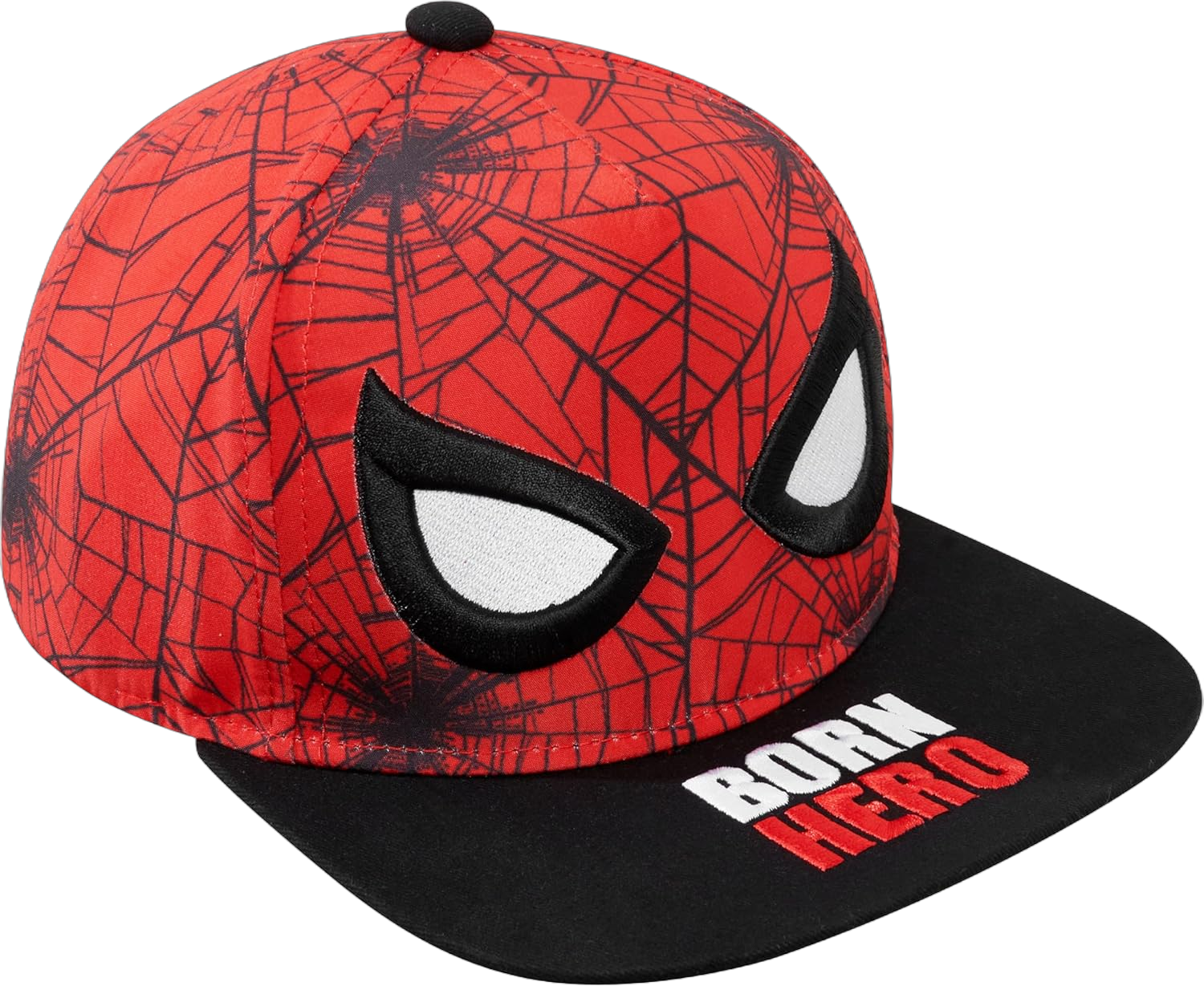 Marvel Spiderman Boys Baseball Cap with Adjustable Strap, Lightweight Snapback Sun Hat for Kids & Teens - Boys Gifts Red/Black