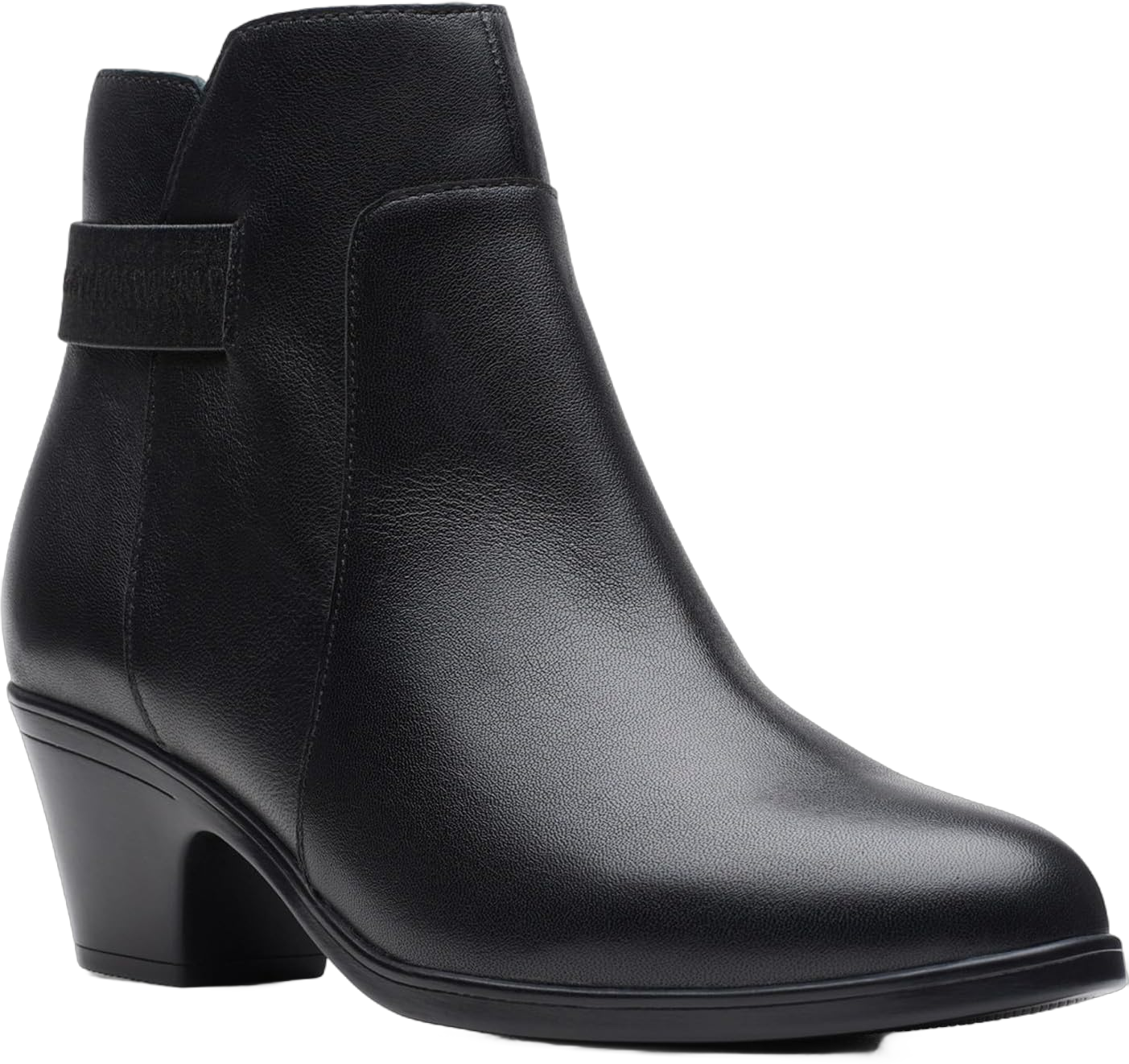 Clarks Women's Emily 2 Holly Ankle Boot 5 Black Leather