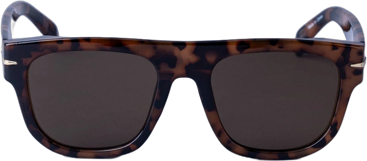 Women&#39;s Tortoise Shell Flat Top with Metal Sunglasses - A New Day&#8482; Brown