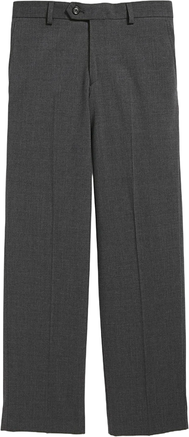 Tallia Orange Tallia Boy's Wool Blend Flat Front Dress Pant - Slim - Regular & Husky Sizes 20 Slim, Grey