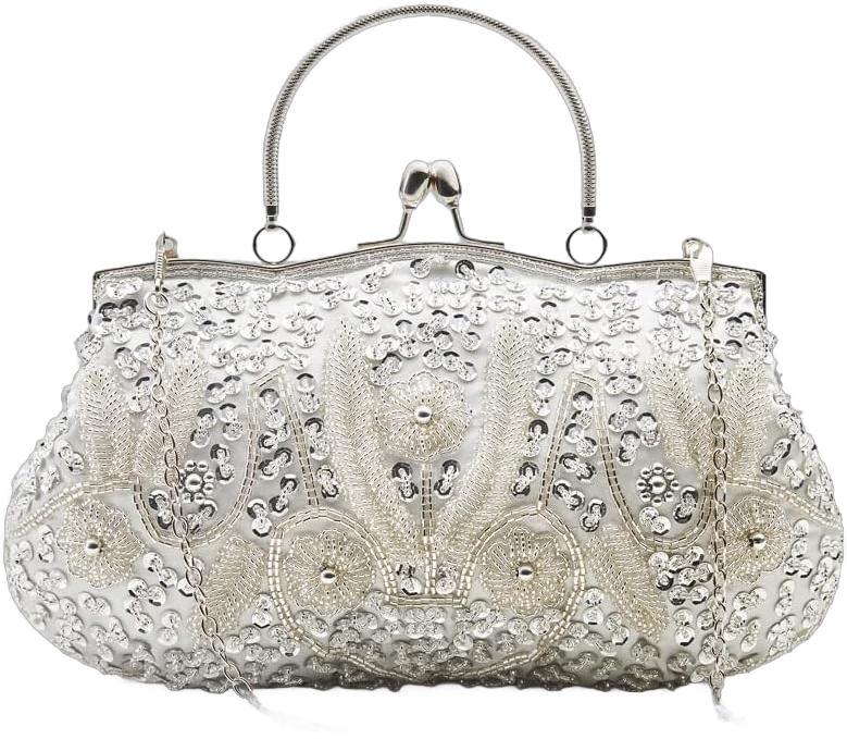 BABEYOND Evening Clutch Purses for Women - 1920s Accessories for Women Gatsby Evening Bag Vintage Beaded Sequin Pearl Purse