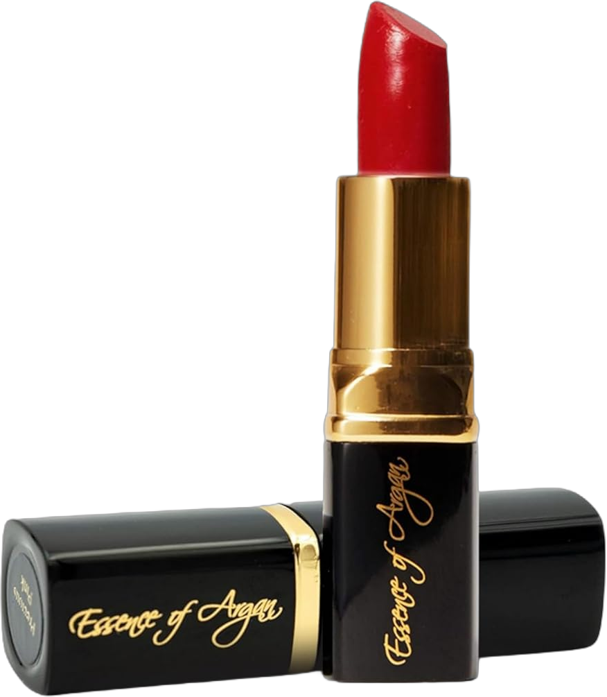 𝗘𝘀𝘀𝗲𝗻𝗰𝗲 𝗼𝗳 𝗔𝗿𝗴𝗮𝗻 Deep Moisturizing Red Lipstick, Long Lasting Lipstick & Lip Care in 1 with Pure Organic Argan Oil, Shea Butter, Jojoba Oil & Aloe Vera Hydrating Lipstick, Roses R Red