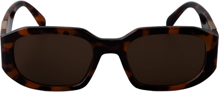 Women&#39;s Tortoise Shell Print Angular Rectangle Sunglasses - A New Day&#8482; Brown