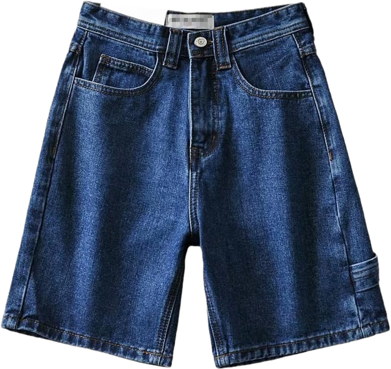 Summer Denim Shorts for Women Vintage Casual Female Shorts Jeans X-Large Navy